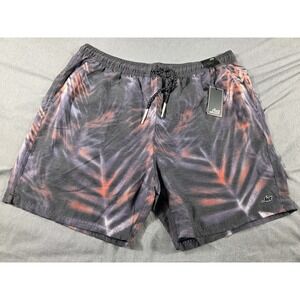 NWT LOST ENTERPRISES Mens XL Swim Beach Trunks w/pockets Tropical‎ Pattern